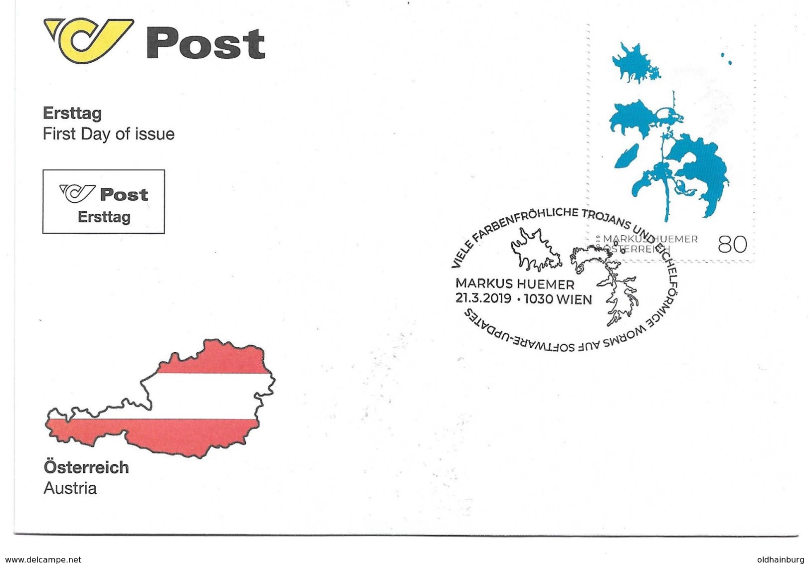 1617v: Österreich FDC Markus Huemer 21.3.2019 - Briefe U. Dokumente