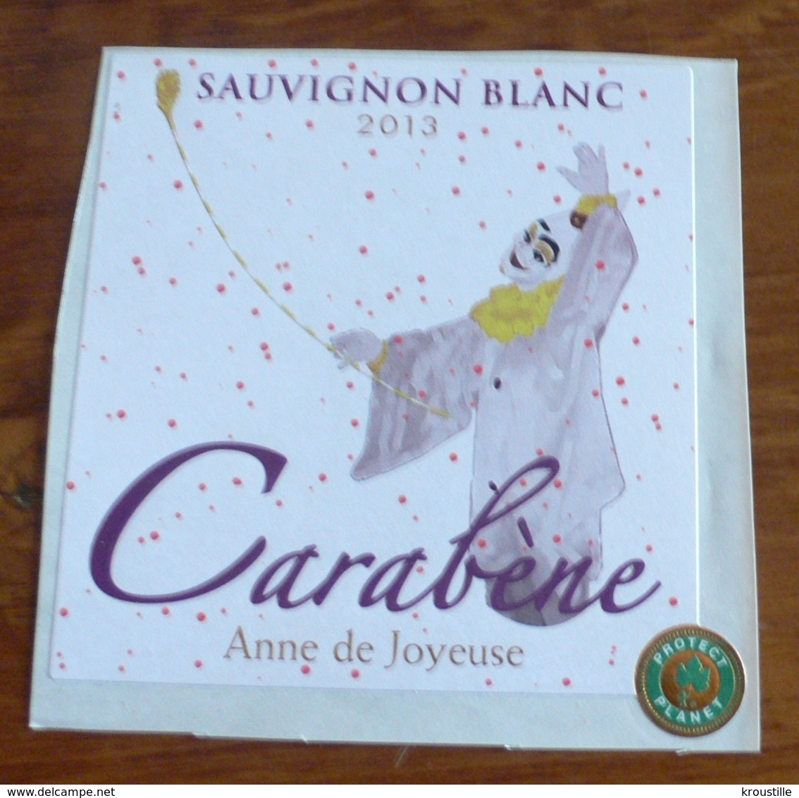 THEME CARNAVAL : ETIQUETTE VIN CARABENE SAUVIGNON BLANC 2013 - NEUVE - Carnaval