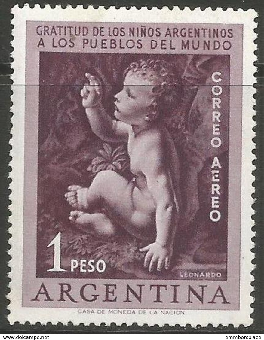 Argentina - 1956 Da Vinci Painting MNH *   Sc C62 - Unused Stamps