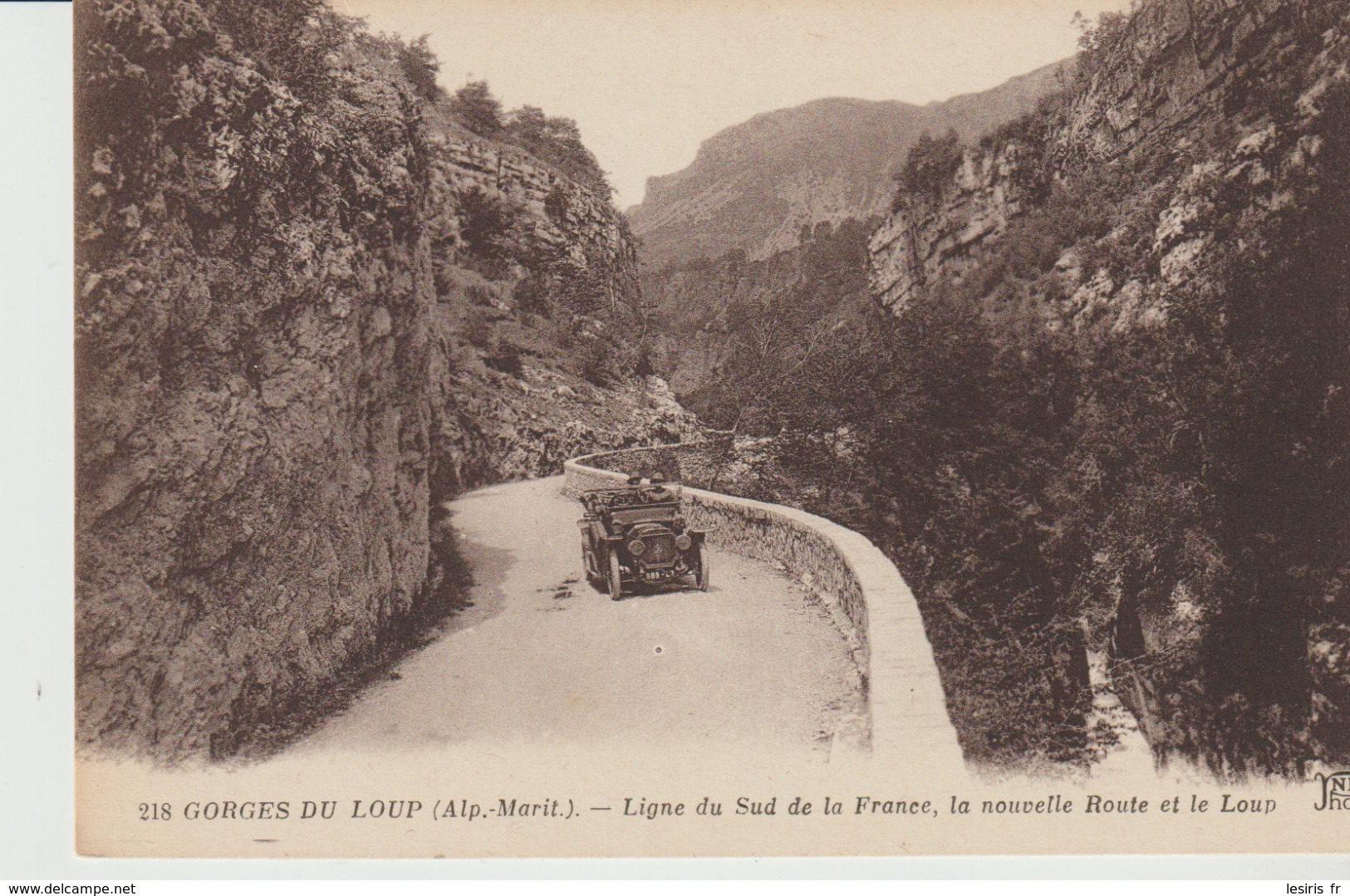 CP -  GORGES DU LOUP - LIGNE DU SUD DE LA FRANCE - LA NOUVELLE ROUTE ET LE LOUP - 218 - ANIMÉE - VOITURE - N. D. - Sonstige & Ohne Zuordnung