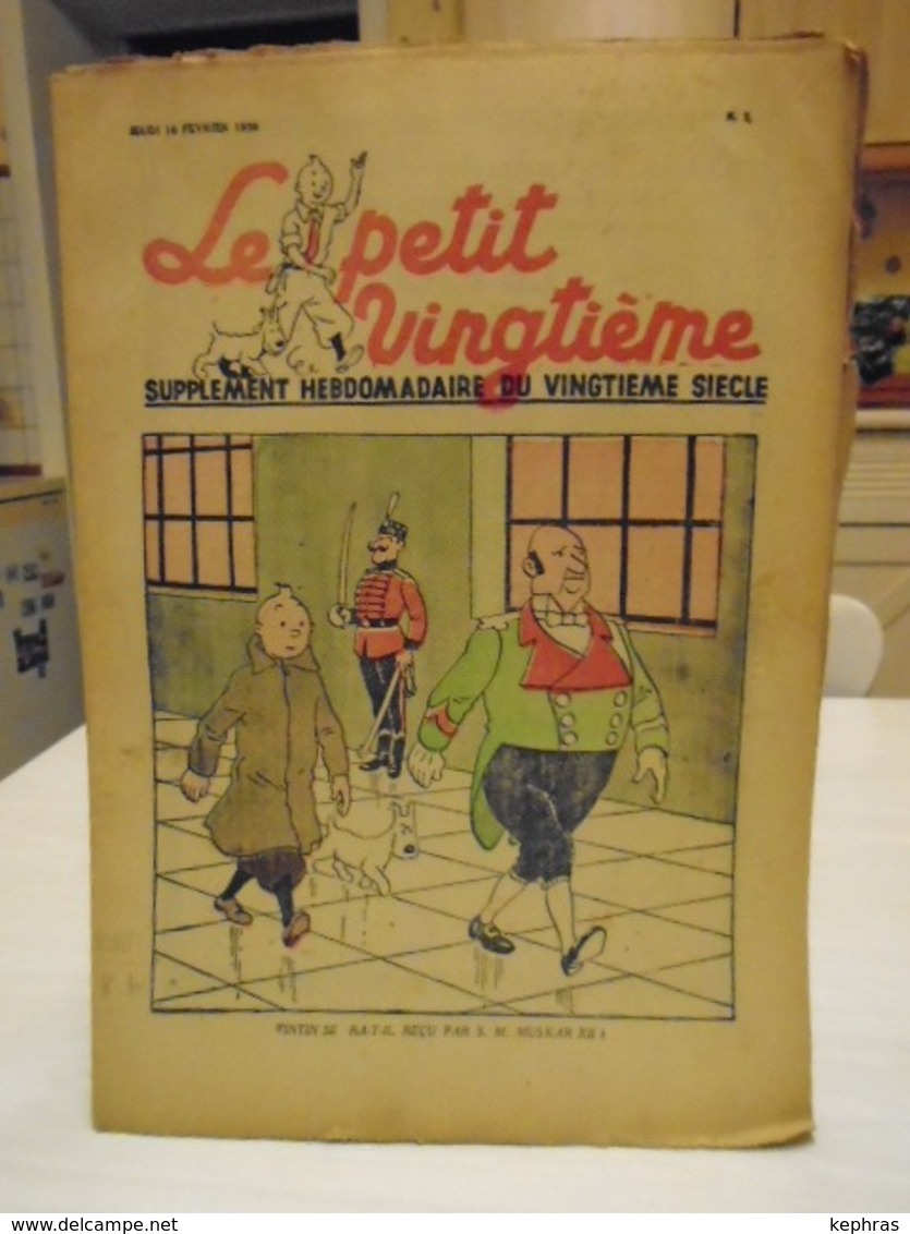 -HERGE - TINTIN - Le Petit Vingtième - N° 7 - 16 Février 1939 - Bon Etat - QQ Petits Défauts - Hergé