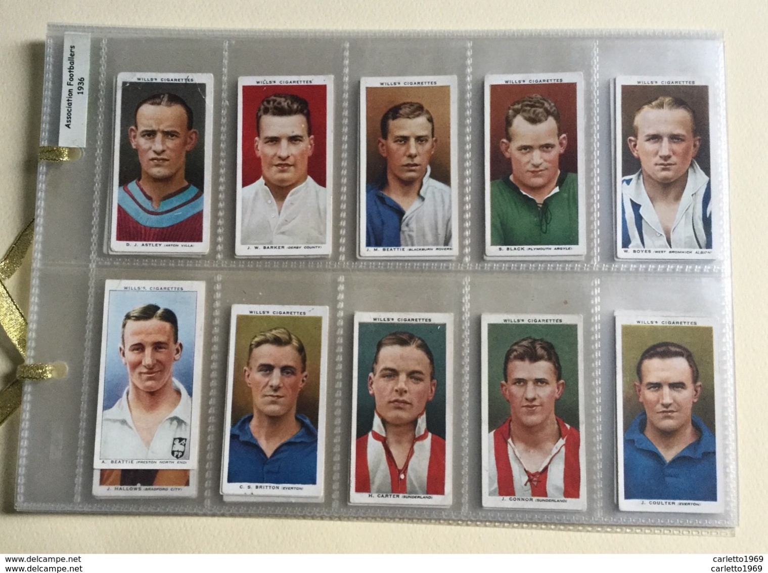 50 FIGURINE CALCIATORI INGLESI SERIE WILLS CIGARETTES SERIE COMPLETA - Andere & Zonder Classificatie