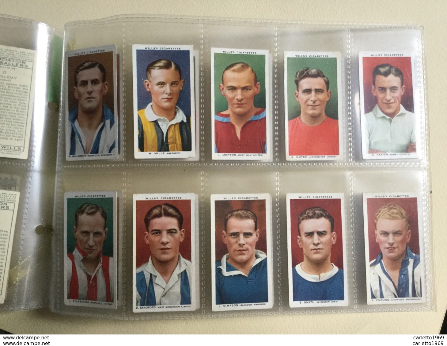 50 FIGURINE CALCIATORI INGLESI SERIE WILLS CIGARETTES SERIE COMPLETA - Other & Unclassified