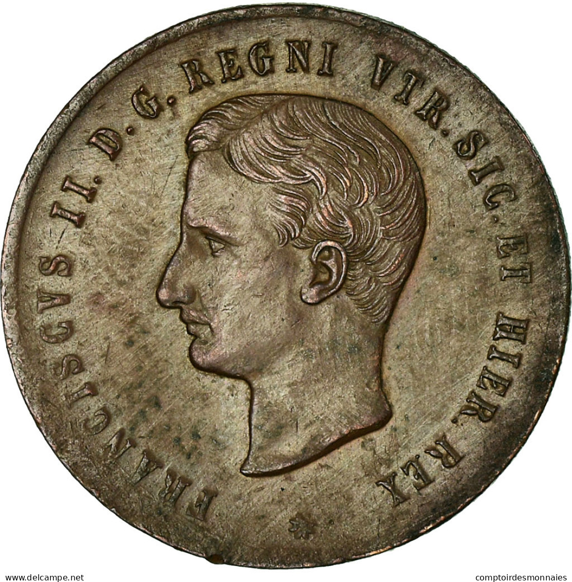 Monnaie, États Italiens, NAPLES, Ferdinando II, 2 Tornesi, 1859, TTB, Cuivre - Napels & Sicilië