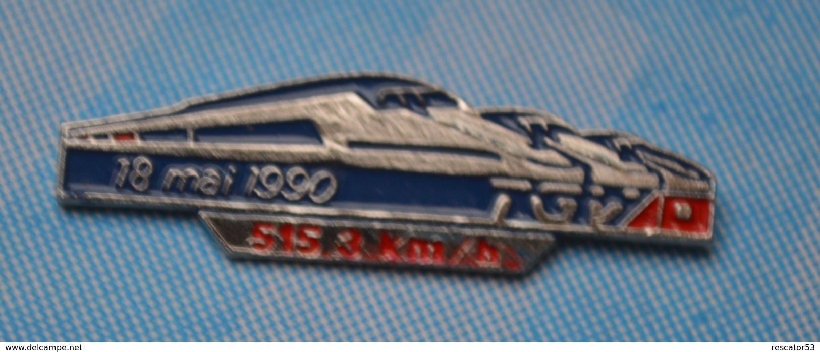 Rare Pin's TGV Atlantique Record De Vitesse 18 Mai 1990 515.3 Km/h - TGV