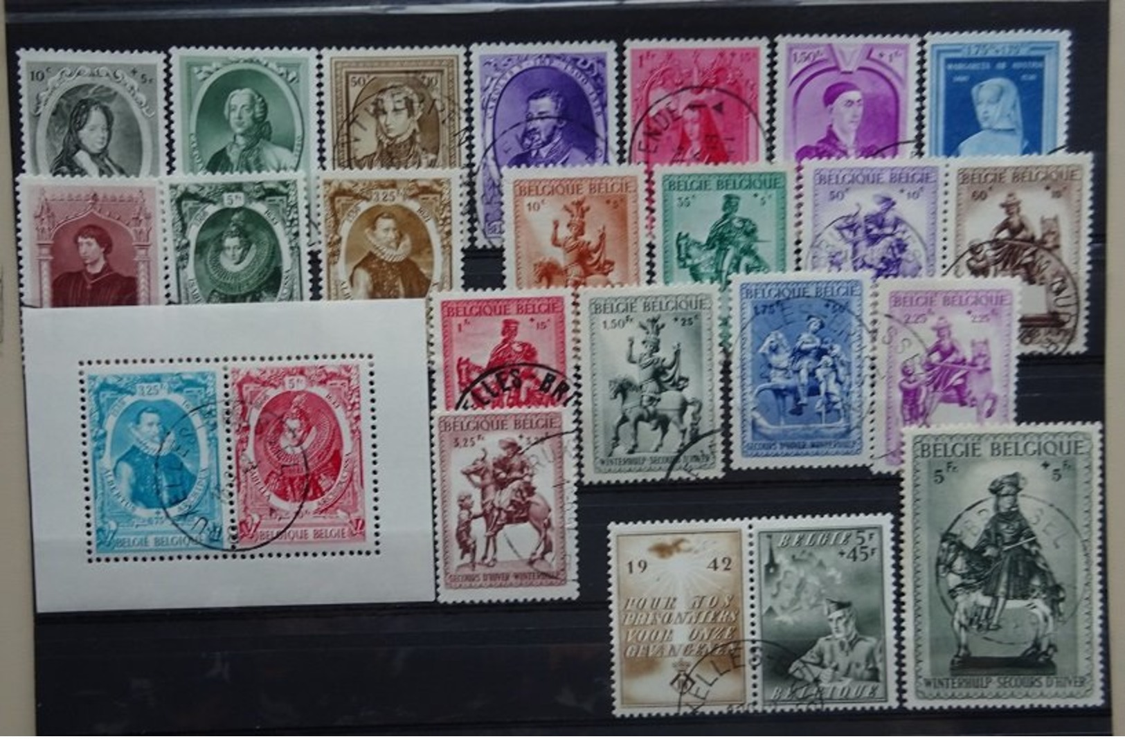 BELGIE  1941    Nr. 573 - 582 / 581 A - 582 A / 583 - 92 / 602      Gestempeld   CW  23,75 - Usados