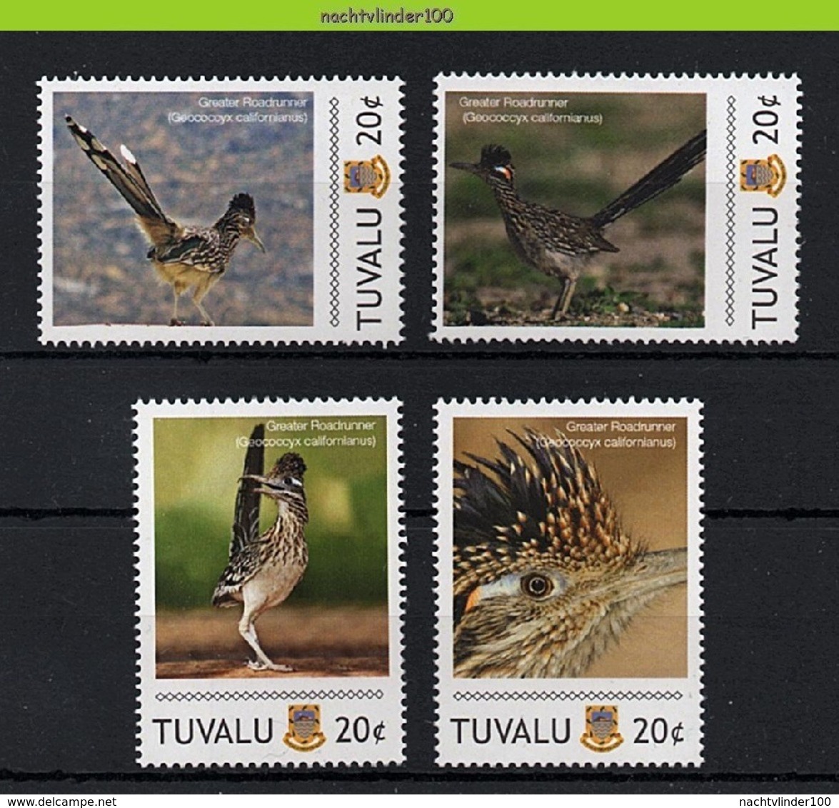 Nff151 FAUNA VOGELS RENKOEKOEK Geococcyx Californianus ROADRUNNER BIRDS VÖGEL AVES OISEAUX TUVALU 2011 PF/MNH - Kuckucke & Turakos