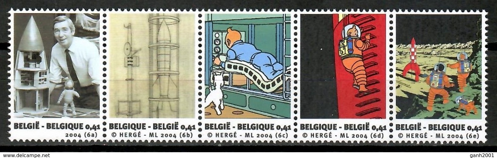 Belgium 2004 Bélgica / Comic Tintin In The Space MNH Comics Tintín En El Espacio / Kk06  3-2 - Cómics