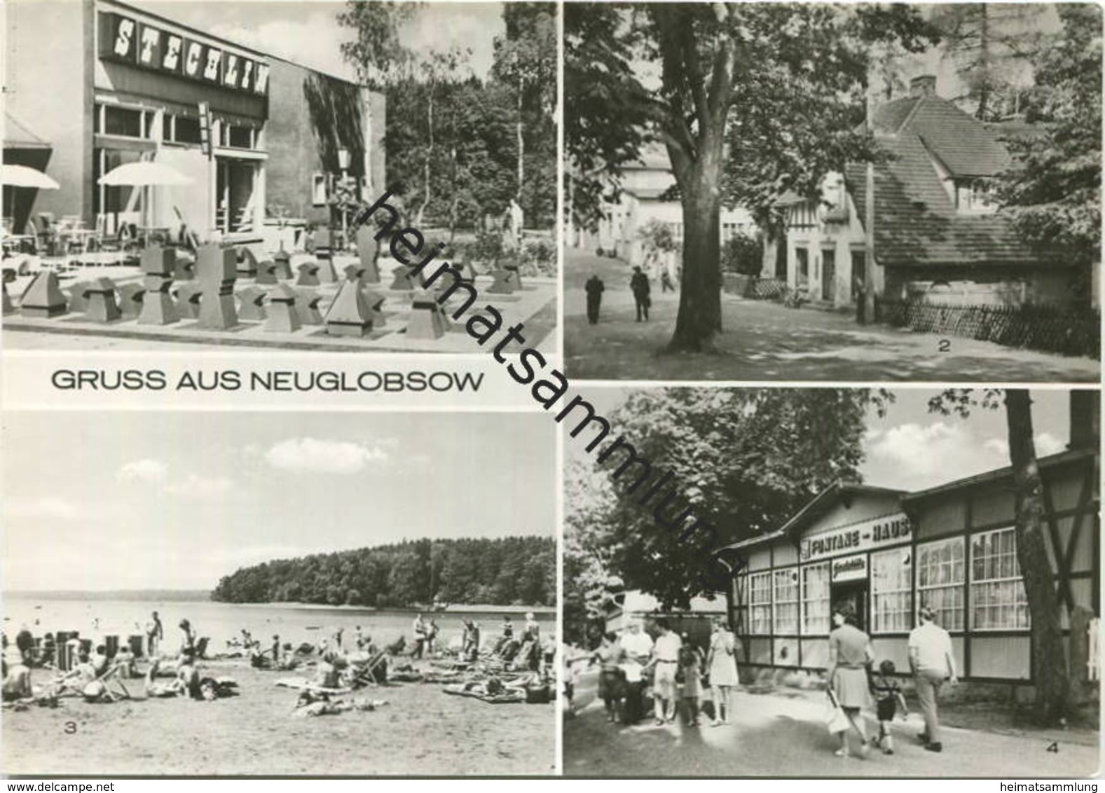Neuglobsow - FDGB-Erholungsheim Stechlin - Dorfstrasse - Foto-AK Grossformat - Verlag VEB Bild Und Heimat Reichenbach - Neuglobsow