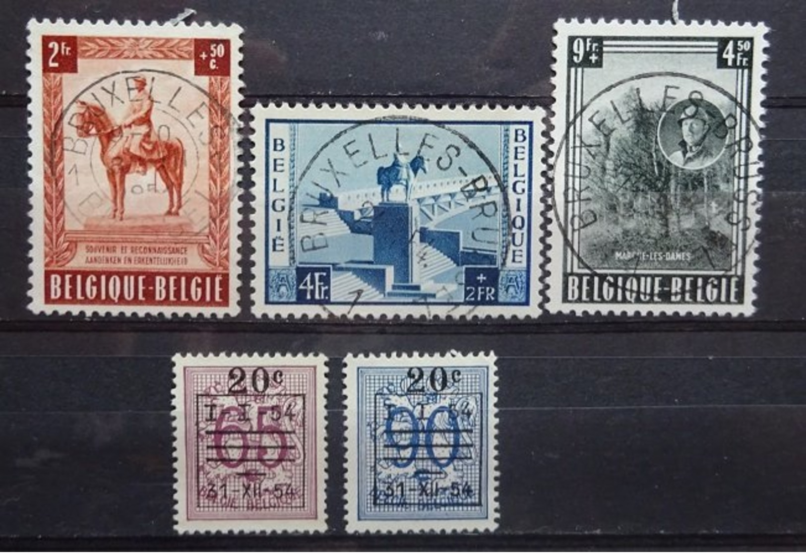 BELGIE  1954    Nr. 938 - 940 /  941 - 942      Gestempeld   CW  34,00 - Oblitérés