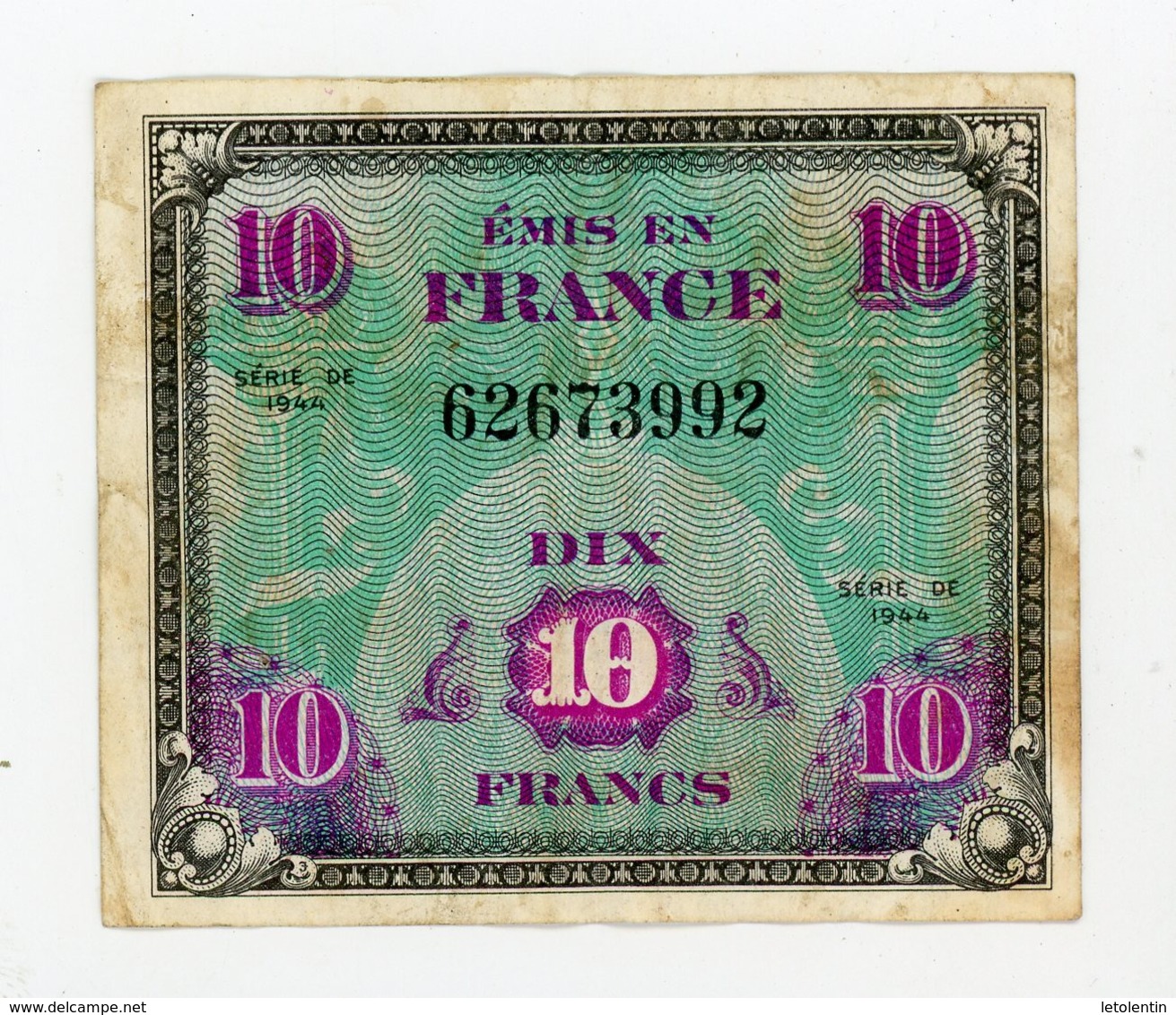 FRANCE : 10 FRANCS DE 1944 - Zonder Classificatie