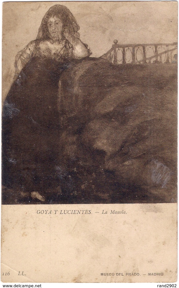 Goya Lucientes - La Manola /P501/ - Malerei & Gemälde