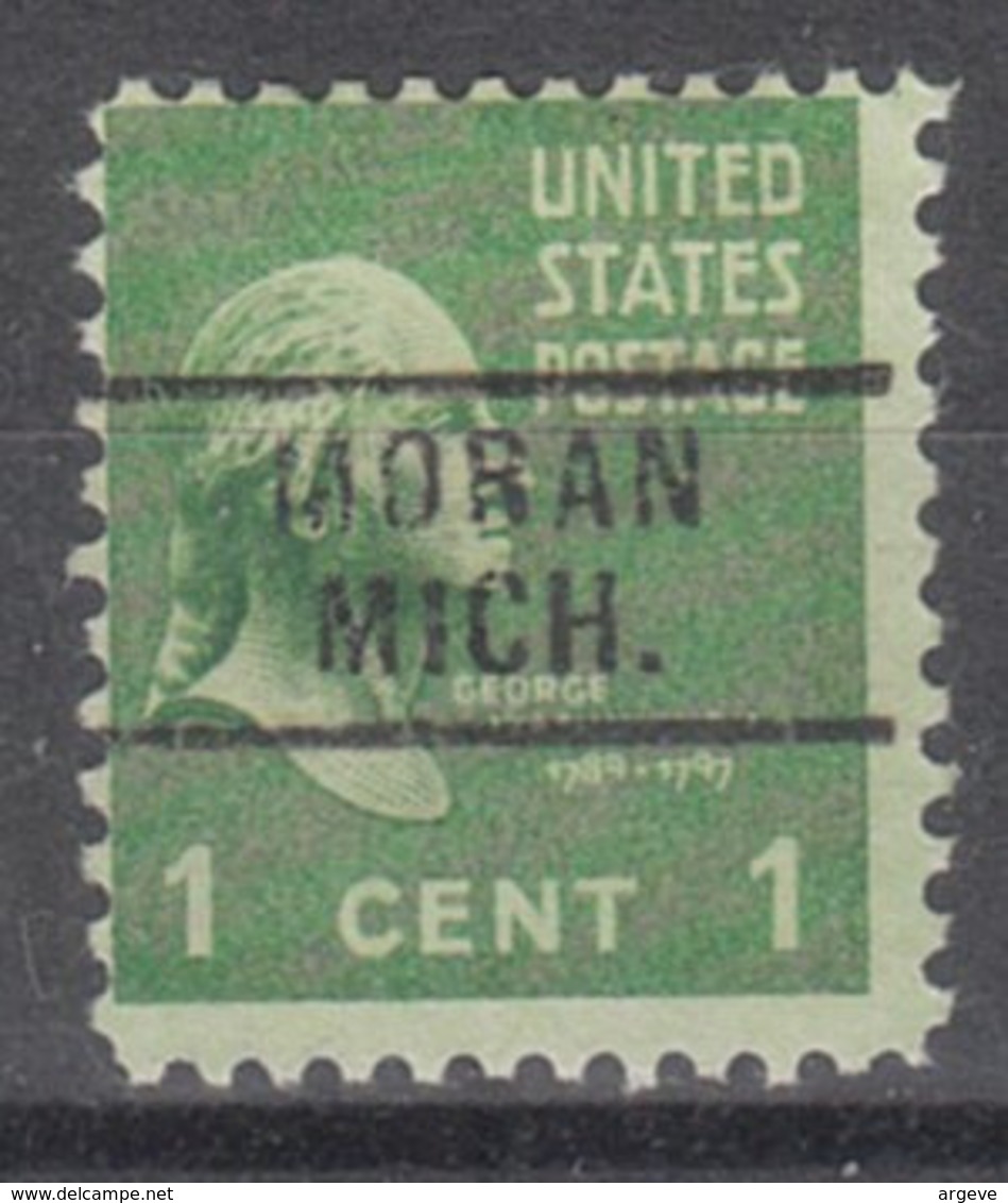 USA Precancel Vorausentwertung Preo, Locals Michigan, Moran 729 - Vorausentwertungen