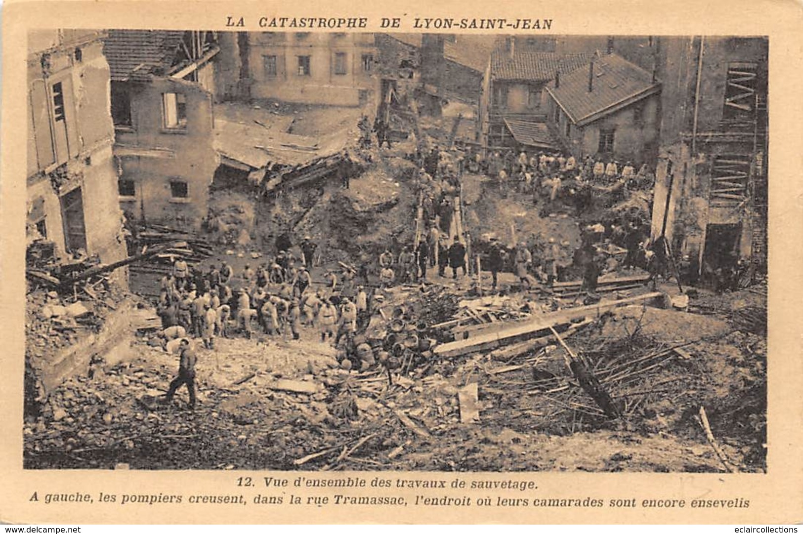 Lyon          69       Lot de   6 cartes : Catastrophe de Lyon-Saint Jean        (voir scan)