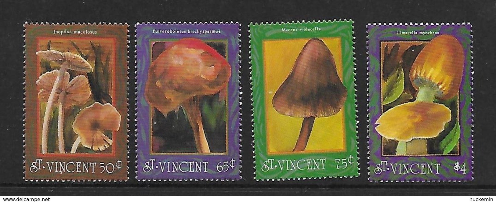 St. Vincent   1992   Mi 2048-2050 Und 2054  Pilze  Postfrisch - Champignons