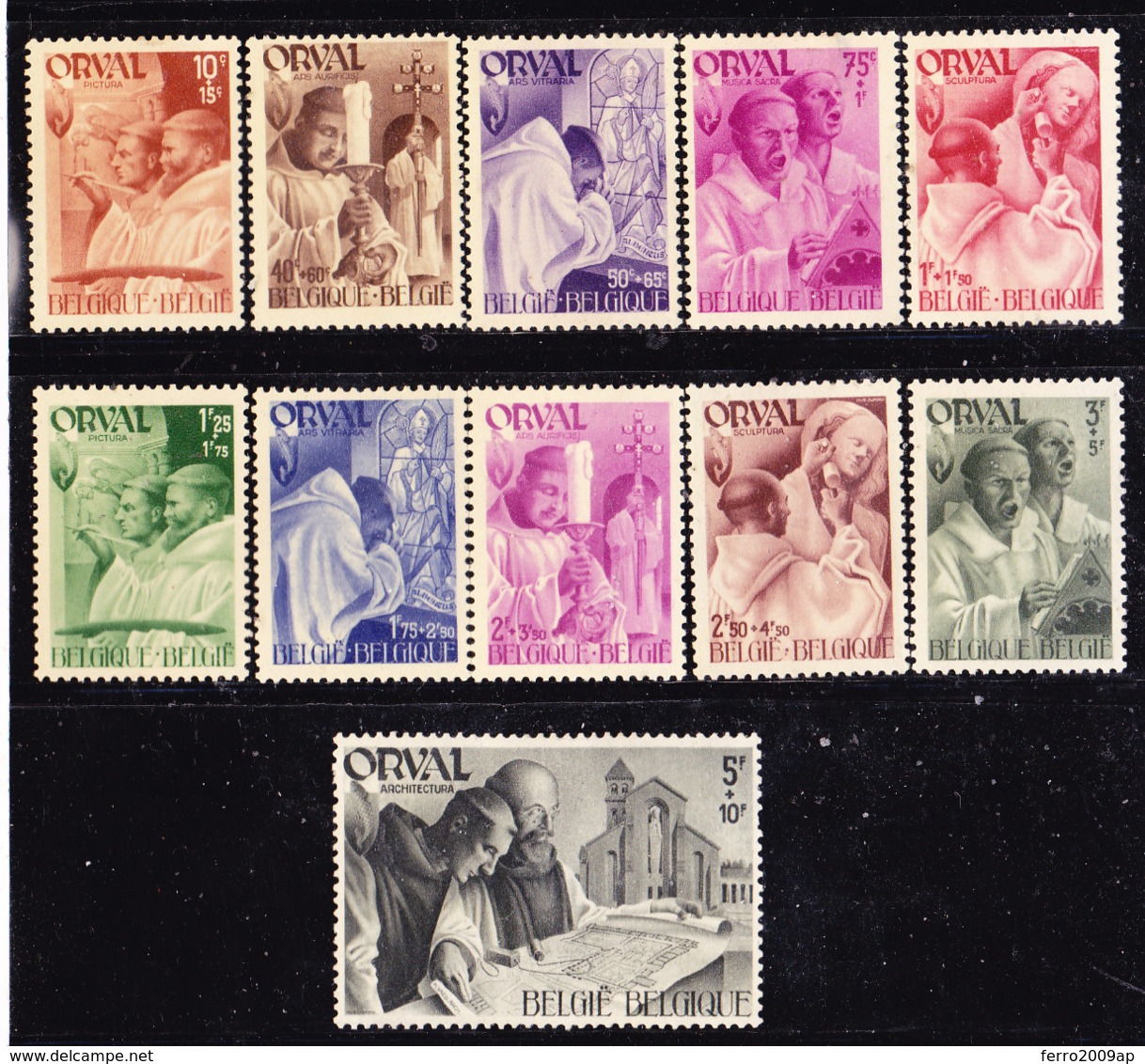 Belgio 1941 Orval  Serie Non  Completa MLLH - Unused Stamps