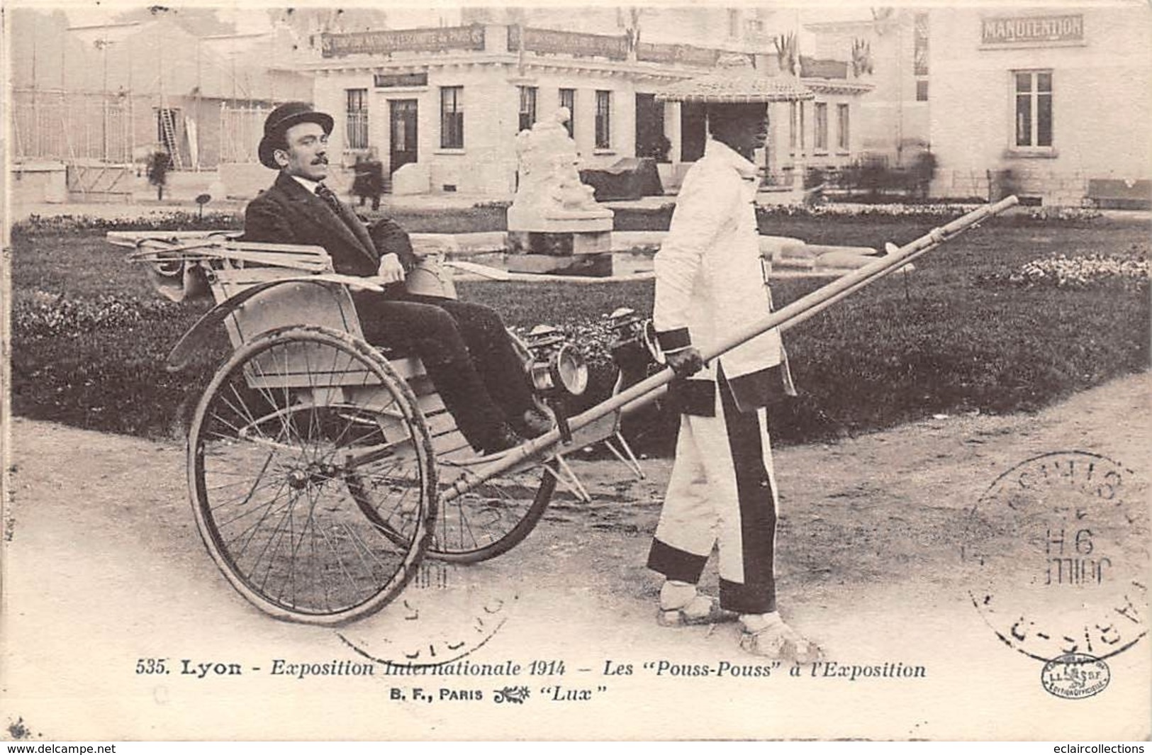 Lyon          69         Place Bellecourt      Les Pousse-pousse  Chinois Exposition De 1914        (voir Scan) - Other & Unclassified