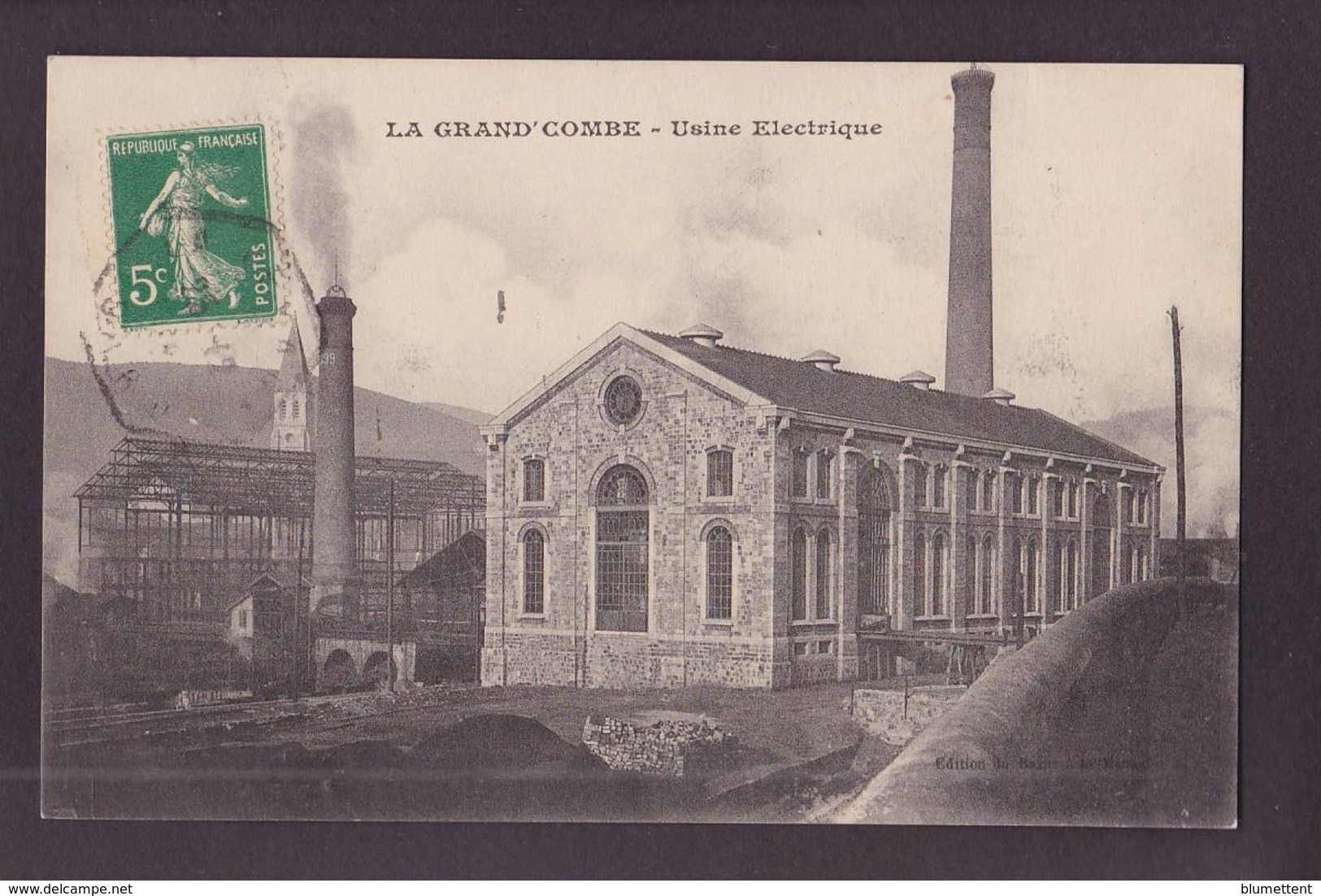 CPA Gard 30 Circulé La Grand Combe Usine électrique - La Grand-Combe