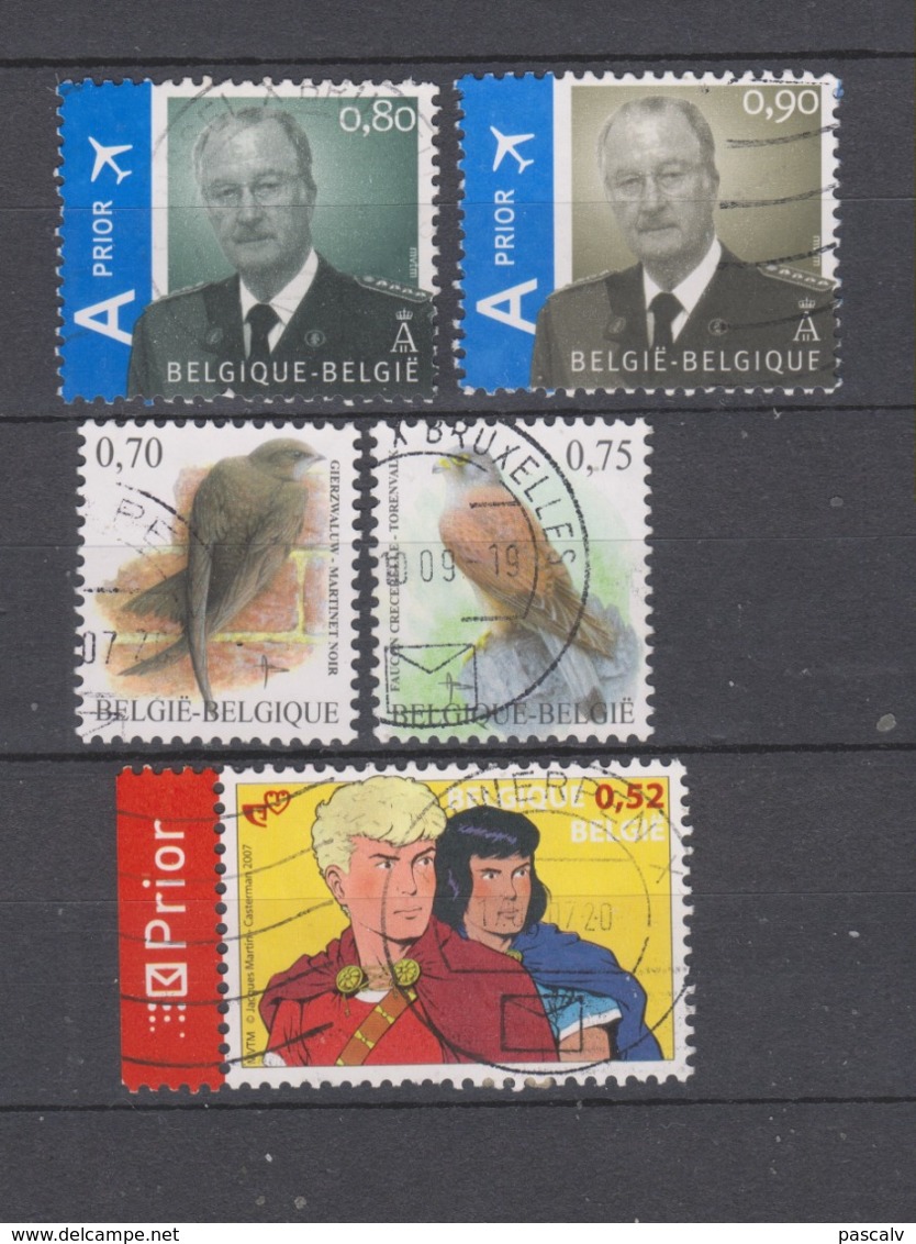 COB 3606 / 3610 Oblitération Centrale Oiseau Buzin Martinet Faucon Bande Dessinée - Used Stamps