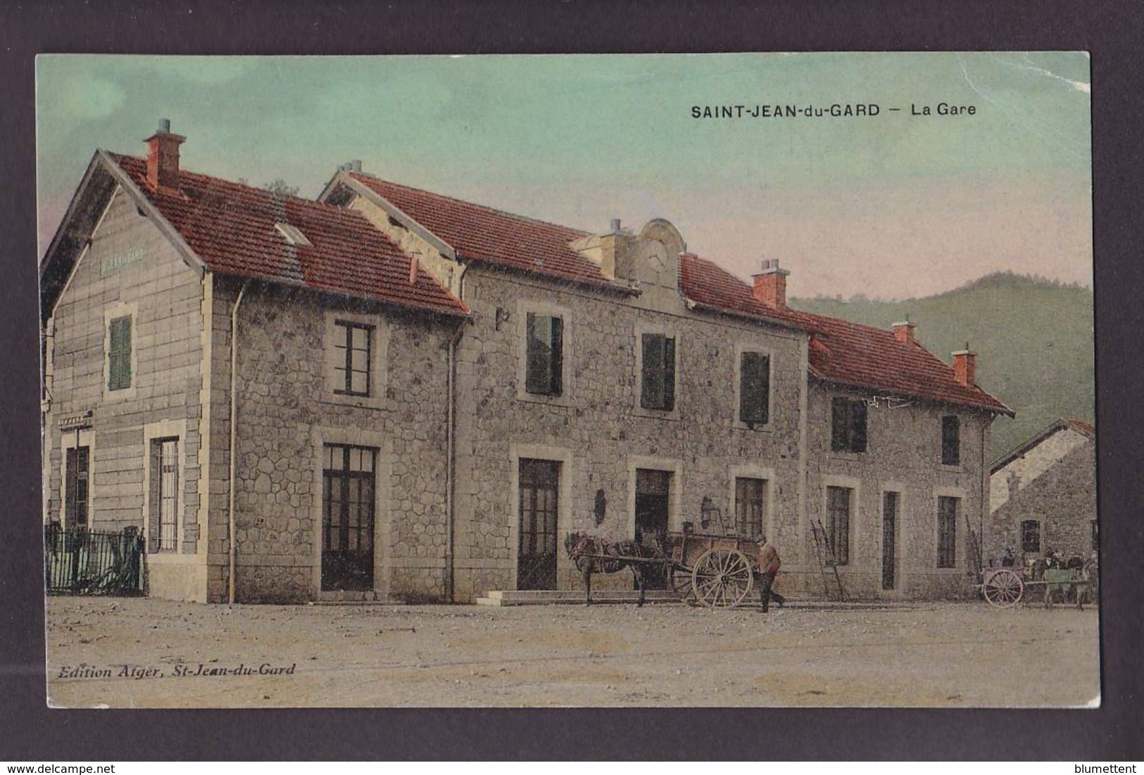 CPA Gard 30 écrite Saint Jean Du Gard La Gare - Saint-Jean-du-Gard