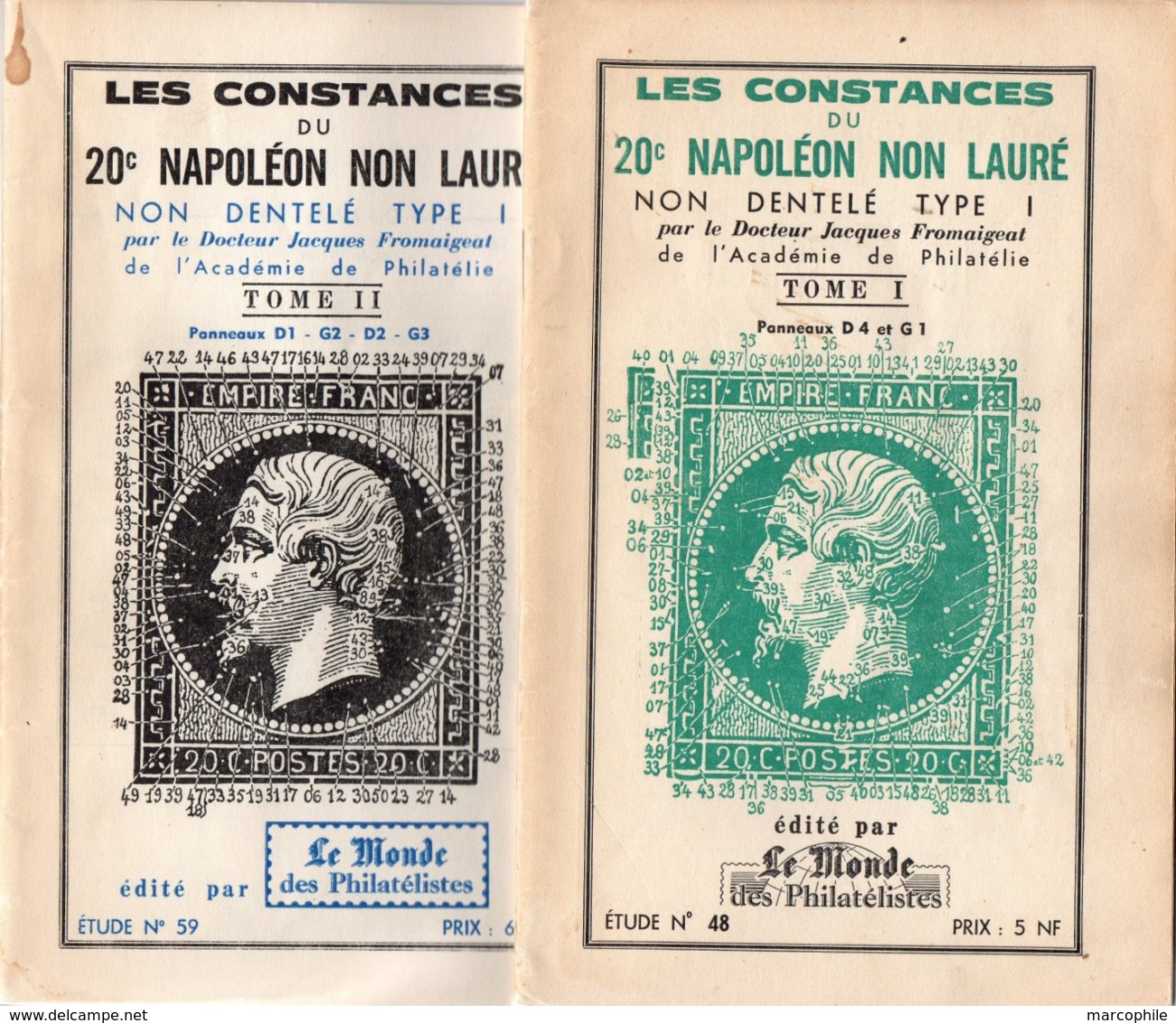 CONSTANCES DU 20 C. NAPOLEON NON LAURE - T I & II - Dr FROMAIGEAT (ref CAT106) - Handboeken