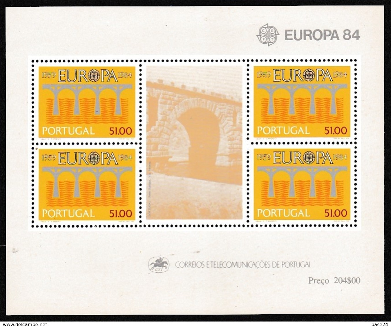 1984 Portogallo Portugal EUROPA CEPT EUROPE Foglietto MNH**  Souv. Sheet - 1984