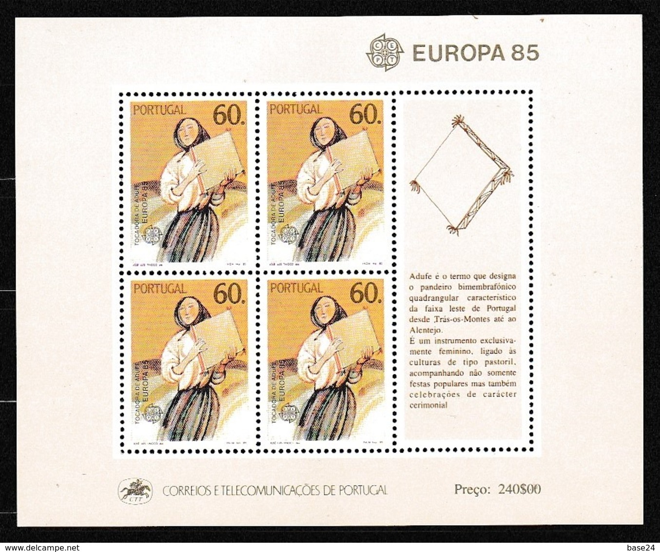 1985 Portogallo Portugal EUROPA CEPT EUROPE Foglietto MNH**  Souv. Sheet - 1985