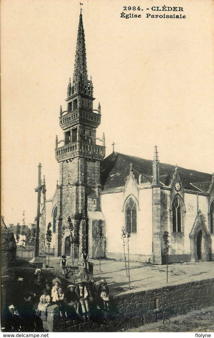 Cléder - L'église Paroissiale Du Village - Enfants - Animation - Cléder