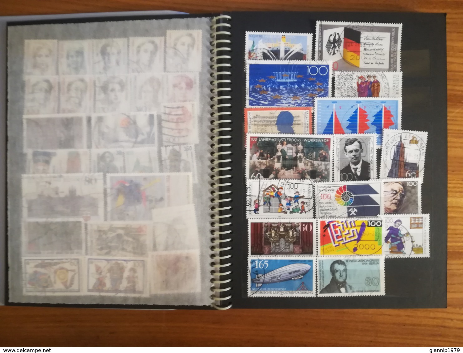 ALBUM FRANCOBOLLI STAMPS GERMANIA GERMANY DEUTSCHE GERMAN DAL 1980 AL 2016  USATI USED SERIE COMPLETE