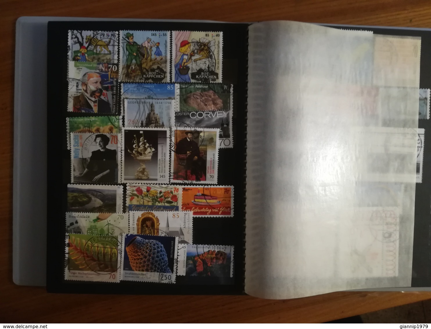 ALBUM FRANCOBOLLI STAMPS GERMANIA GERMANY DEUTSCHE GERMAN DAL 1980 AL 2016  USATI USED SERIE COMPLETE