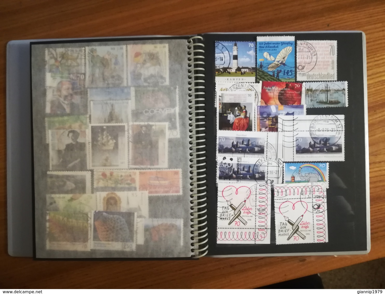 ALBUM FRANCOBOLLI STAMPS GERMANIA GERMANY DEUTSCHE GERMAN DAL 1980 AL 2016  USATI USED SERIE COMPLETE