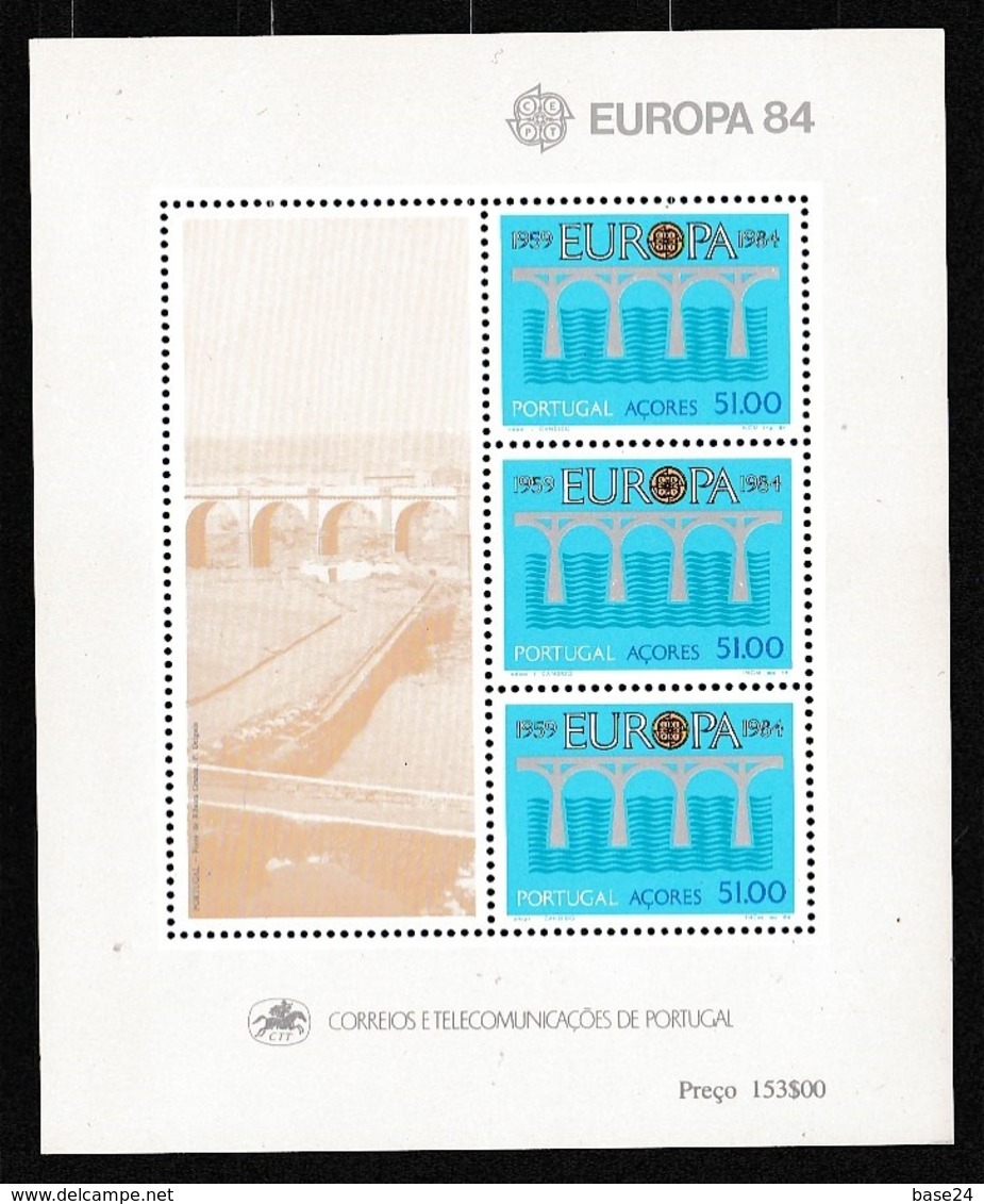 1984 Portogallo Azzorre Portugal Azores EUROPA CEPT EUROPE Foglietto MNH** Souv. Sheet - 1984