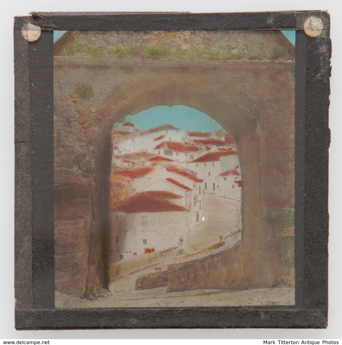 Arch Of Philip V  Ronda SPAIN - Tinted Magic Lantern Slide (lanterne Magique) - Diapositiva Su Vetro