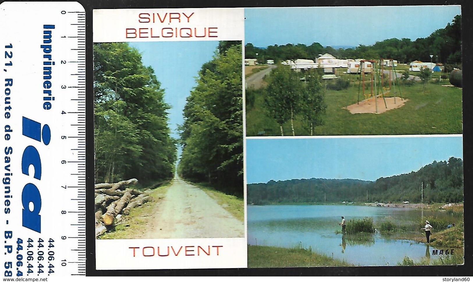 Cpm St004868 Touvent Sivry à La Porte Des Fagnes 3 Vues Sur Carte , Forêt , Camping, étang - Sivry-Rance