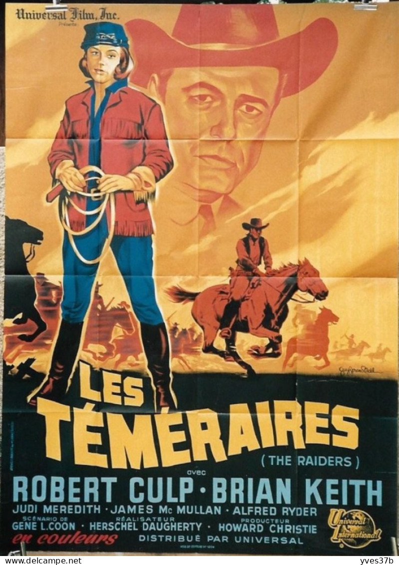 "Les Téméraires" Robert Culp, Brian Keith...1963 - Affiche 120x160 - TTB - Posters