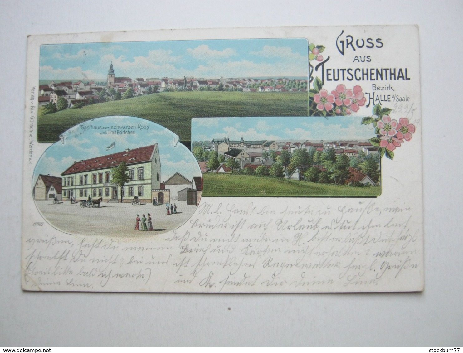 TEUTSCHENTHAL Bei Halle , Gastof, Schöne Karte Um 1904 - Teutschental