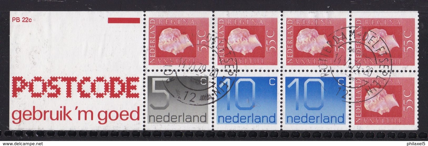 Nederland - Inhoud Postzegelboekje 22 C Inclusief Tekst - Gebruikt/gebraucht/used - NVPH 22c - Booklets & Coils