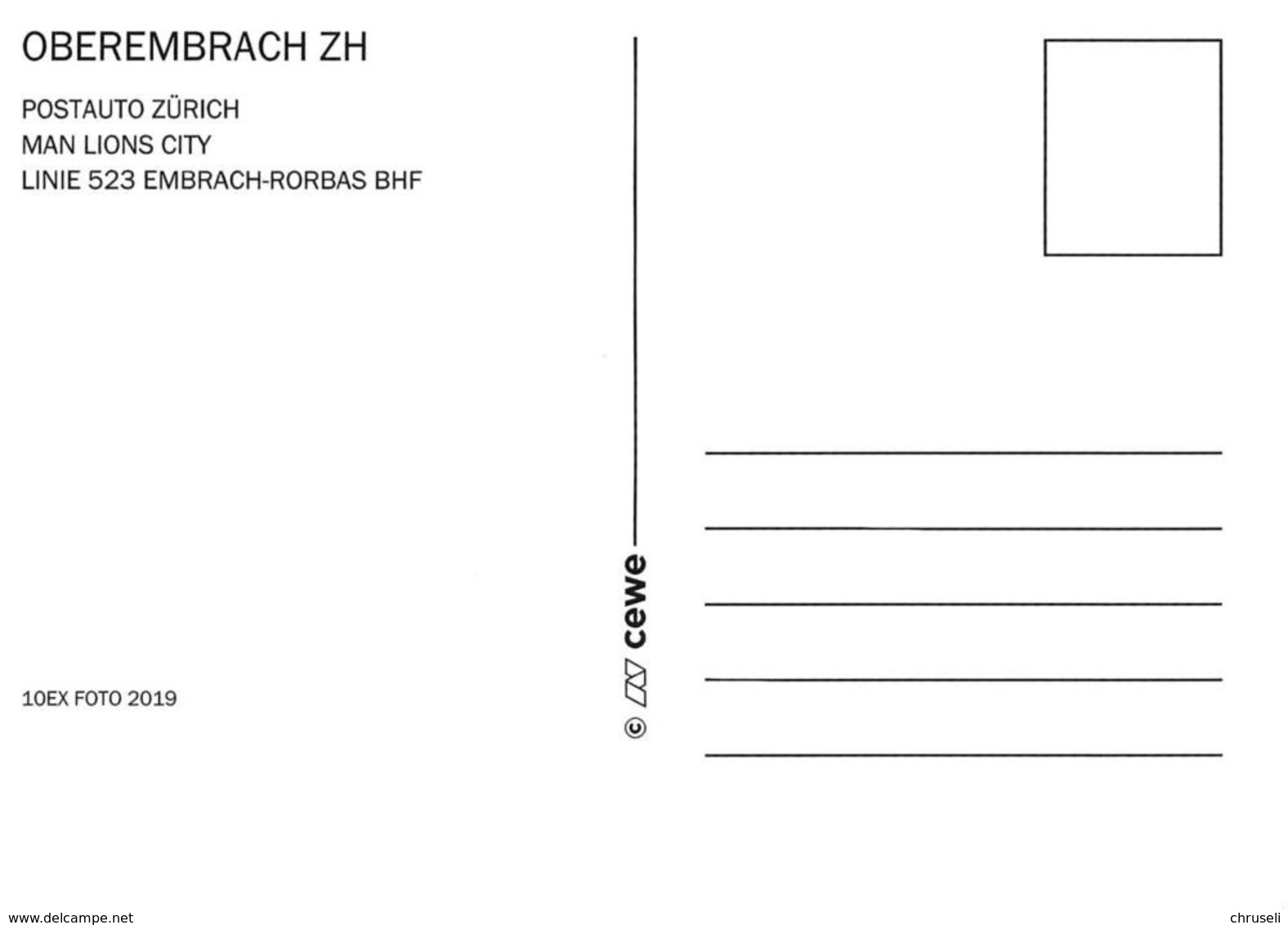 Oberembrach  Postauto  2 Bild Limitierte Auflage - Embrach