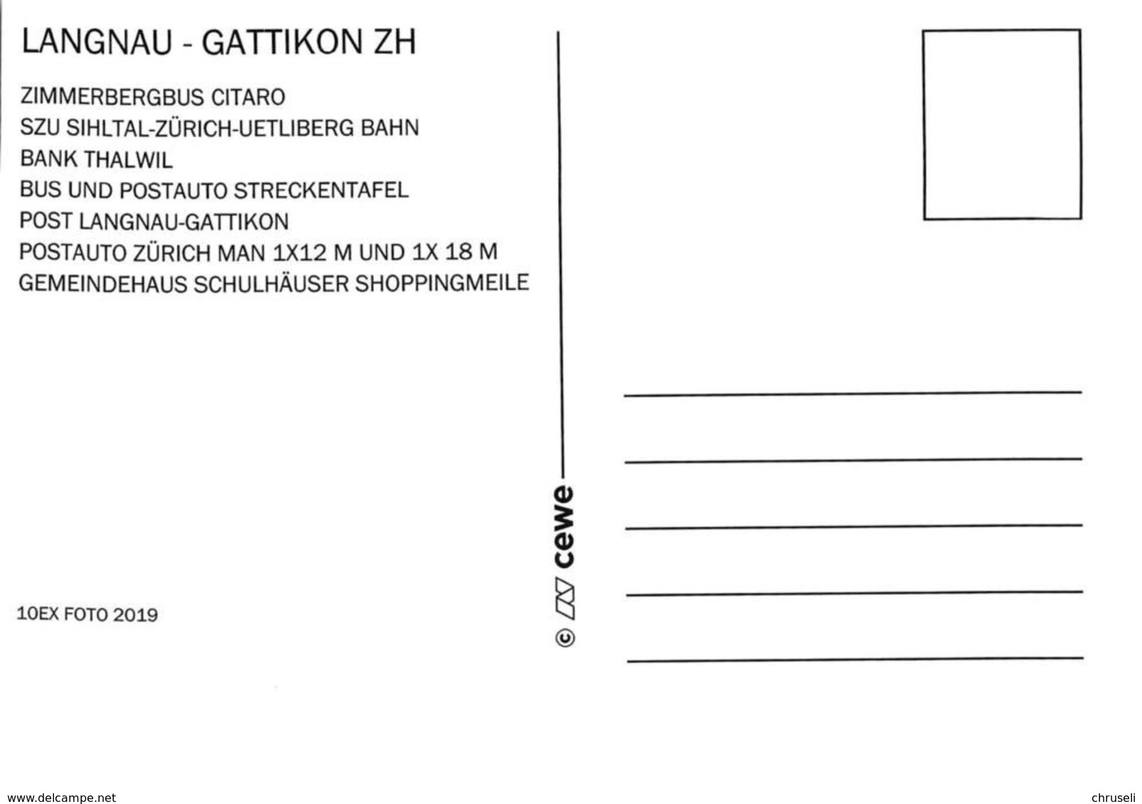 Langnau Gattikon Postauto  10 Bild  Limitierte Auflage - Langnau Am Albis 