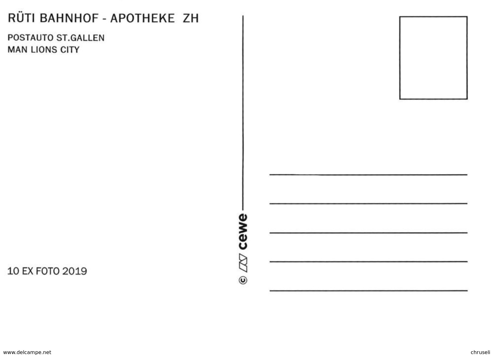 Rüti  Postauto  5 Bild   Limitierte Auflage - Rüti