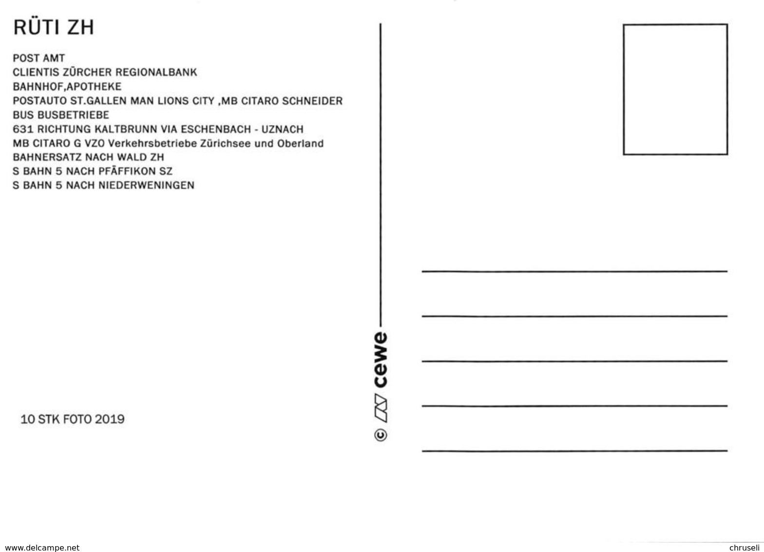 Rüti  Postauto   8 Bild  Limitierte Auflage - Rüti