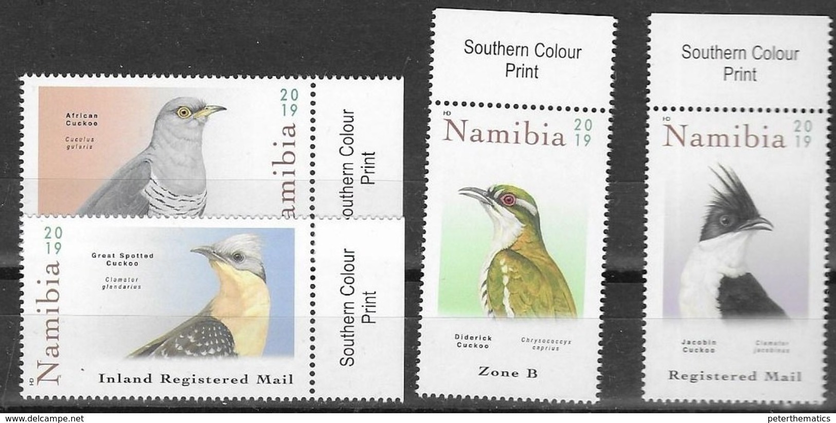 NAMIBIA, 2019, MNH, BIRDS,CUCKOOS, 4v - Coucous, Touracos