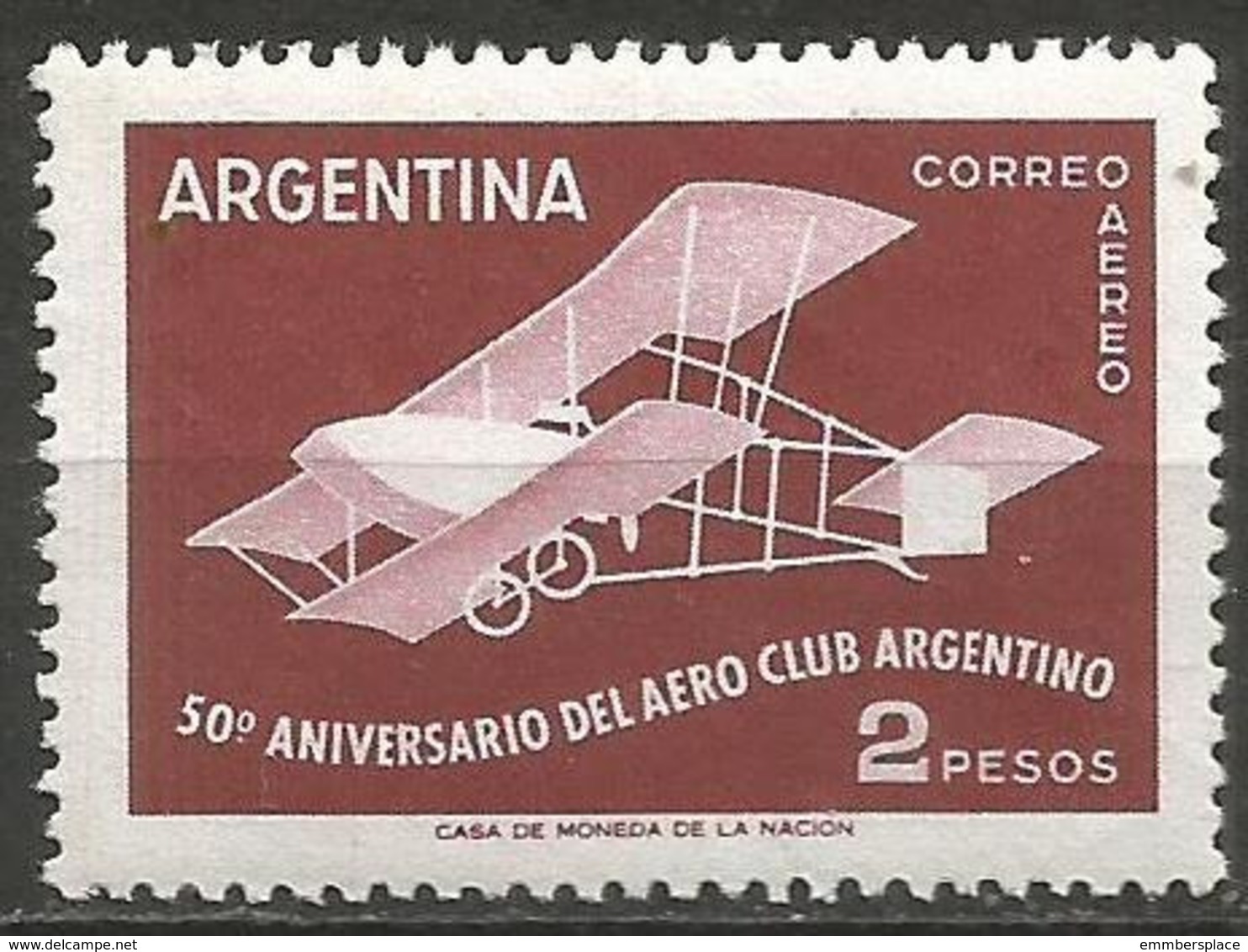 Argentina - 1958 Aero Club MNH *   Sc C71 - Ungebraucht