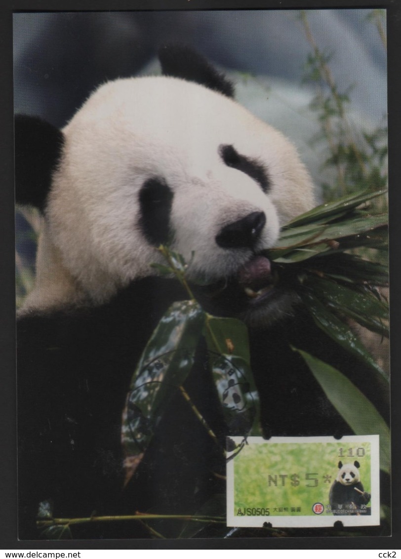 Taiwan(Formosa) Carte Maximum Card -Giant Panda ATM Label 2010 - Vignette [ATM]