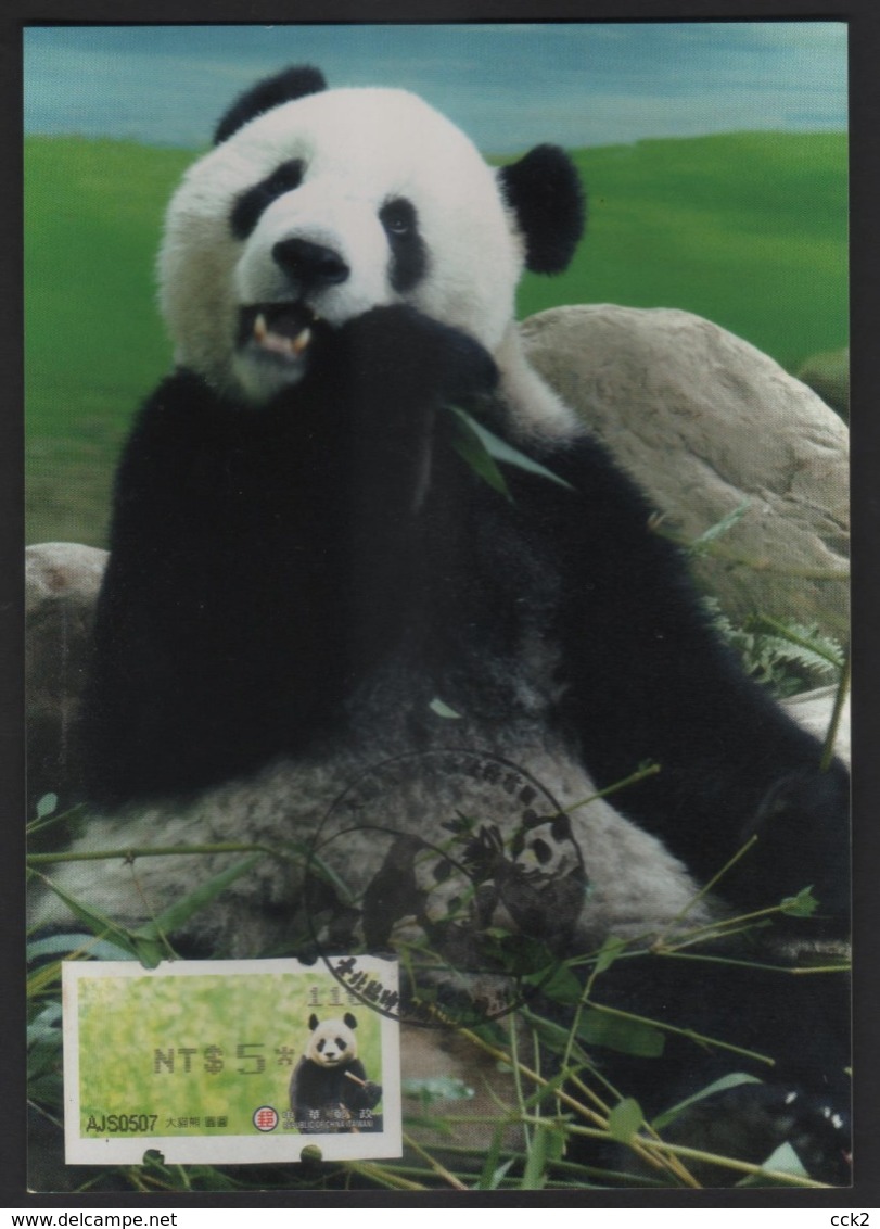 Taiwan(Formosa) Carte Maximum Card -Giant Panda ATM Label 2010 - Vignette [ATM]