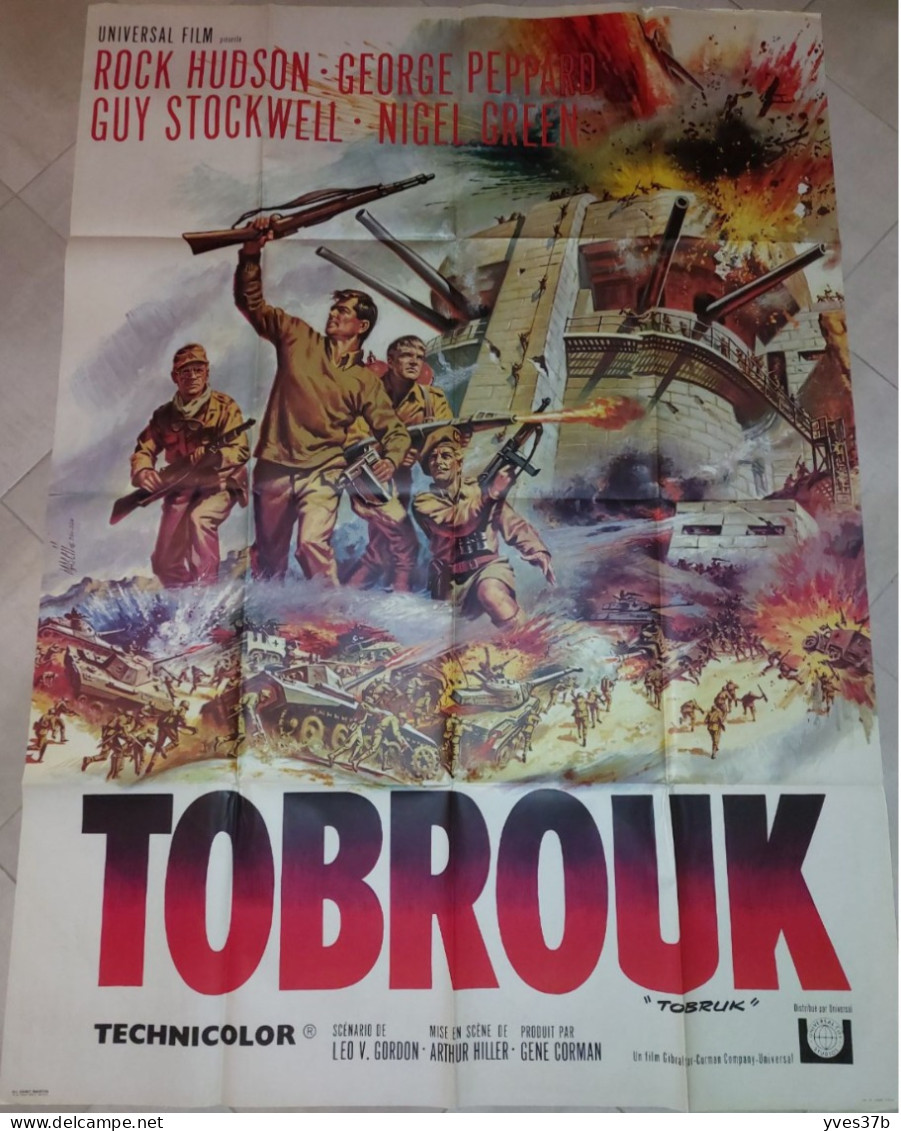 "TOBROUK" R. Hudson, G. Peppard, G. Stockwell...1966 - Affiche 120x160 - TTB - Affiches & Posters