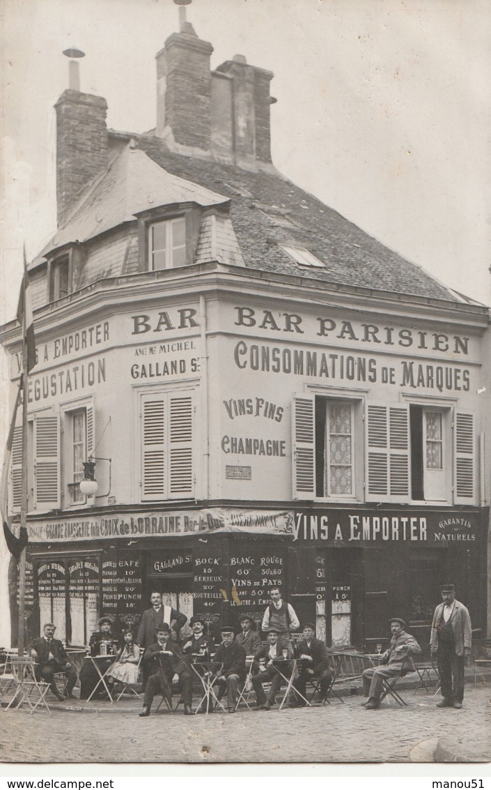 EPERNAY - Carte Photo  Bar Parisien ( Angle De La Rue St Thibault Et Rue Henri IV ) - Epernay