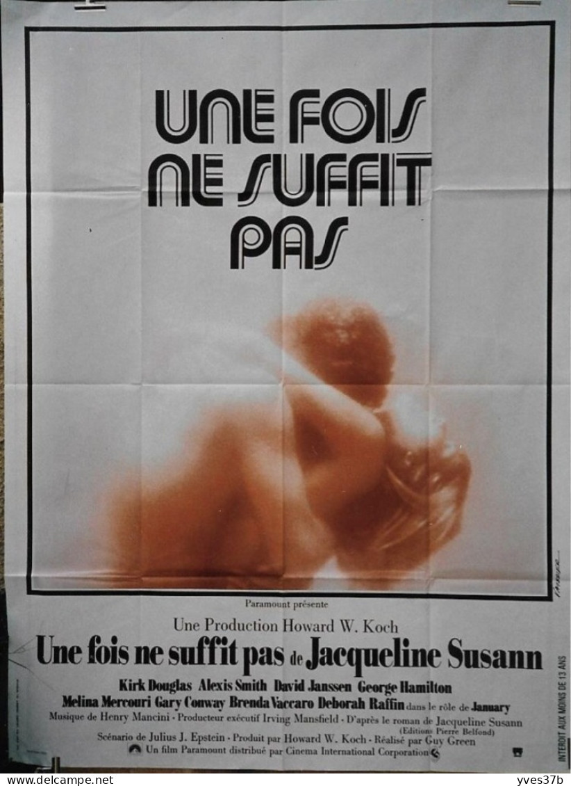 "Une Fois Ne Suffit Pas" K. Douglas, A. Smith, M. Mercouri..1975 - Affiche 120x160 - TTB - Manifesti & Poster