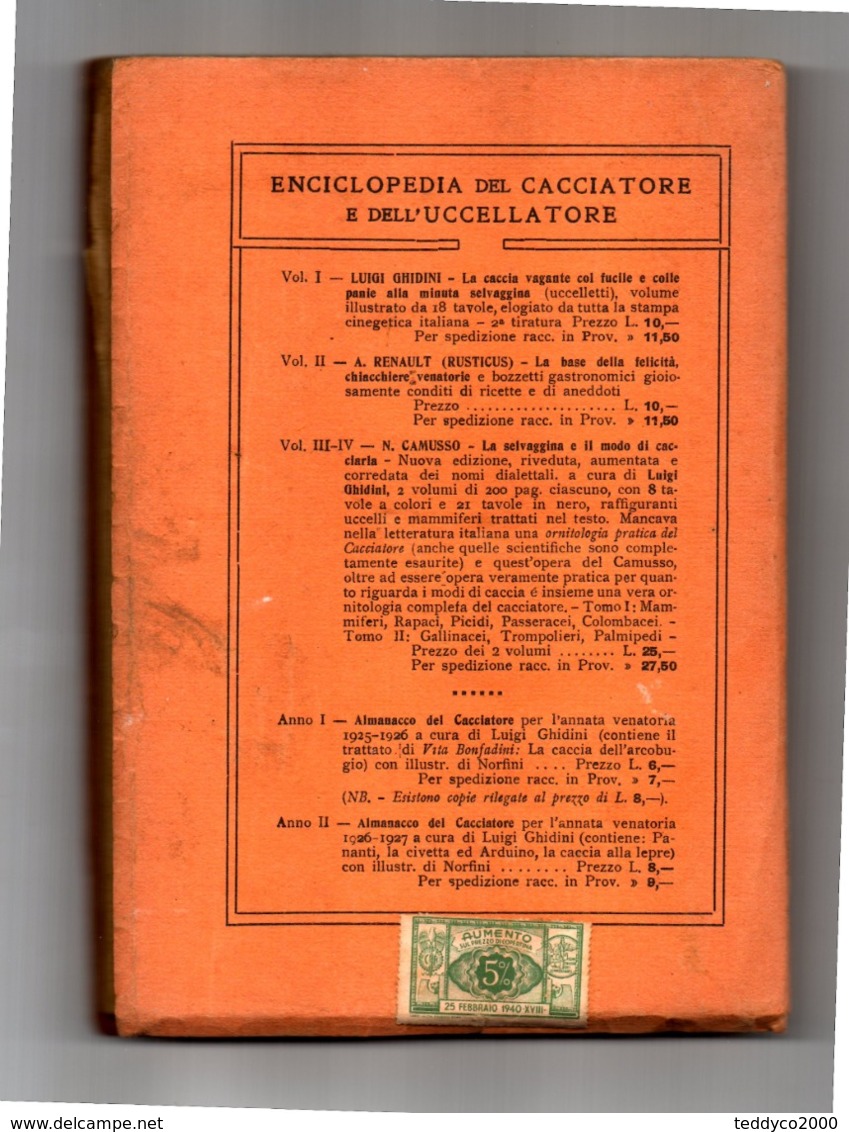 GHIDINI LUIGI Caccia Alla Lepre, Al Fagiano, Alla Pernice Ed Alla Quaglia - Andere & Zonder Classificatie