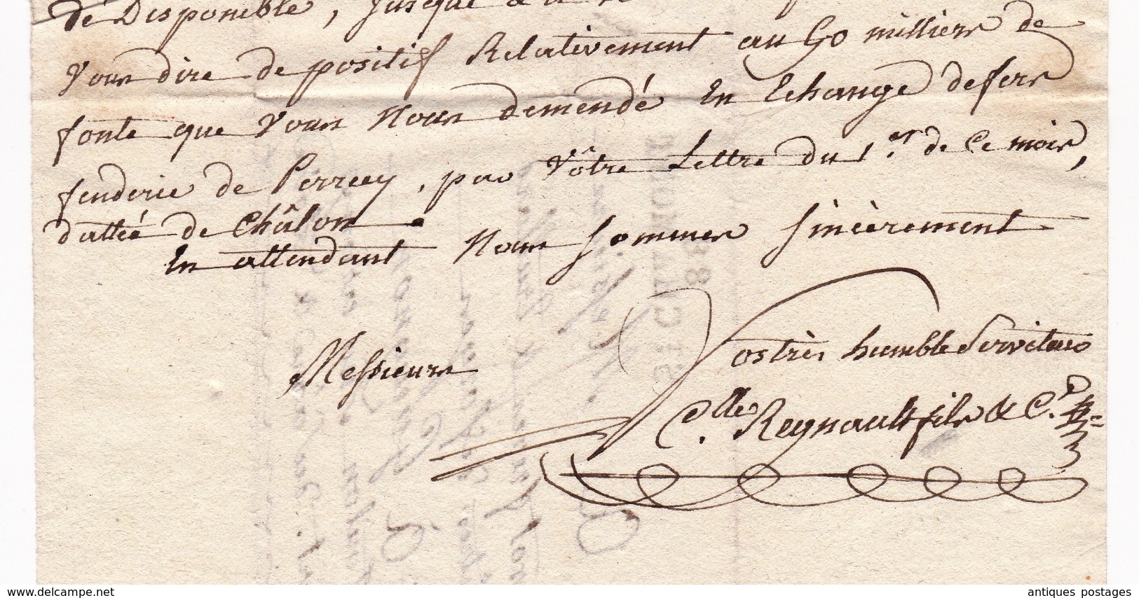 Lettre 1797 Saint Chamond Loire Gueugnon Saône Et Loire Perrot Frères Trullart Maître Des Forges - 1701-1800: Précurseurs XVIII
